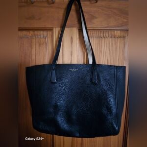 Tory Burch Black Pebbled Leather Tote